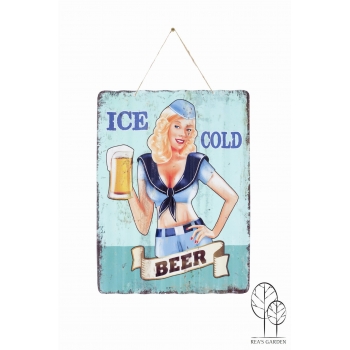 Tabliczka Falowana Ice Cold Beer